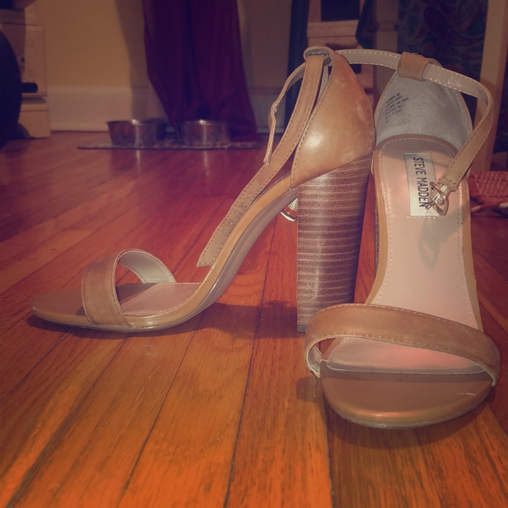 Size 9 Steve Madden ankle wrap heels
